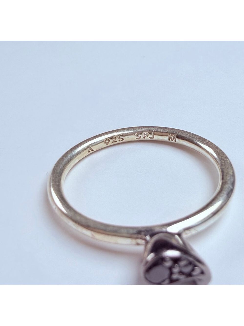 Soren Peter Jensen Onyx Danish Sterling Silver 925 Scandi Stacking Band Ring - Picture 4 of 9